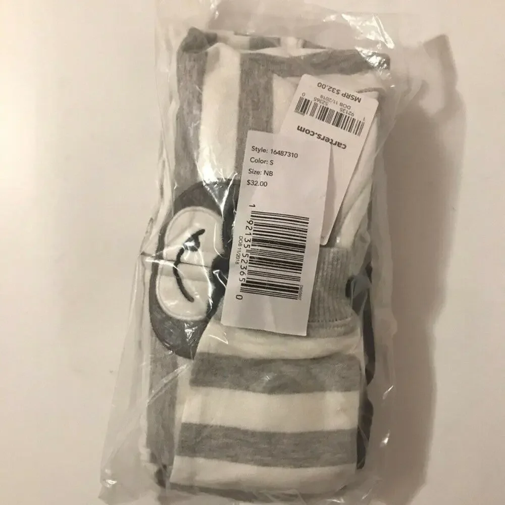 NWT Carters Baby Boy 3 Piece Set Jacket Newborn Pants One Piece Hoodie Mulitcolo